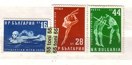 1958 SPORT – (Volley-ball ) Student Games  3v.- MNH  BULGARIA / Bulgarie - Unused Stamps