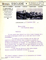 FACTURE.11.AUDE.CARCASSONNEBONNETERIE.SANDALES.CHARENTAISES.GALOCHES.GABRIEL ESCUDIÉ 23 Blvd.DU CANAL - Kleidung & Textil