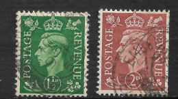 GRANDE  BRETAGNE " N°253/54 " GEORGE VI " - Gebraucht