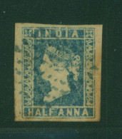 British India 1854 QV 1/2a Half Anna Litho/ Lithograph Stamp As Per Scan - 1854 Britse Indische Compagnie