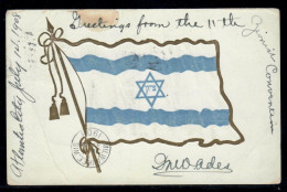 Zion 1908 - Jewish Judaica Postcard Atlantic City USA United States Israel Flag - Jewish