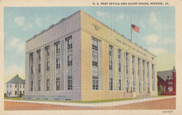 BY87. Vintage US Linen Postcard. US Post Office And Court House, Monroe.LA - Autres & Non Classés