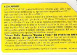 TELECOM - CHIAMA E VINCI - USATA - LIRE 5000 - GOLDEN  1437 - Public Practical Advertising