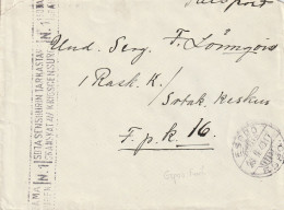 Finlande Lettre Feldpost Censurée Espoo 1940 - Briefe U. Dokumente