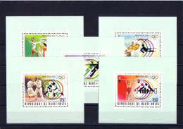 Olympics 1976 - Judo - UPPER VOLTA - 5 S/S De Luxe MNH - Verano 1976: Montréal