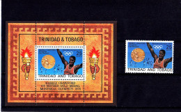 Olympics 1976 - Athletics - TRINIDAD & TOBAGO - S/S+Stamp MNH - Estate 1976: Montreal