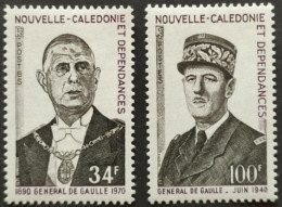 NOUVELLE-CALEDONIE / YT 377 - 378 / CELEBRITE - GENERAL CHARLES DE GAULLE / NEUFS ** / MNH - Nuovi