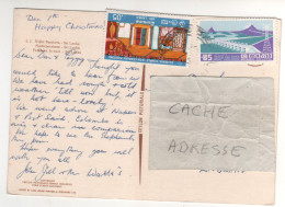 Timbres , Stamps " Temple De Dambava : Peintures Du 18 è ; Barrage Hydro électrique " Sur CP , Carte , Postcard - Sri Lanka (Ceylan) (1948-...)