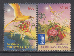 2010 Christmas Island Christmas Naavidad Noel Birds Complete Set Of 2 MNH - Christmas Island