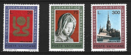 VATICAN. N°552-4 De 1973. Congrès Eucharistique. - Cristianismo