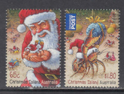 2014 Christmas Island Christmas Noel Navidad Crabs Complete Set Of 2 MNH - Christmas Island