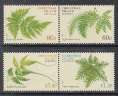 2012 Christmas Island Ferns Complete Set Of 2 Pairs MNH - Christmaseiland