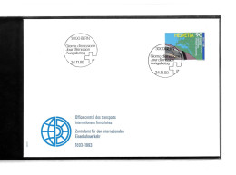 3000 Bern - Jour D'émission - Office Centrale Des Transports Internationnaux Ferroviaires - 24 11 1992 - Beli FDC 025 - Lettres & Documents