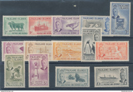 1952 FALKLAND ISLANDS - Stanley Gibbons N.  172/185 - Giorgio VI - Postage And R - Autres & Non Classés