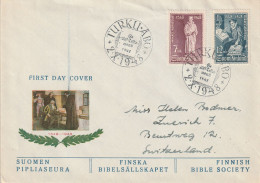 Finlande Lettre FDC Turku Pour La Suisse 1948 - Brieven En Documenten