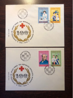 ROMANIA  FDC COVER 1976 YEAR  RED CROSS BLOOD DONATION HEALTH MEDICINE - Brieven En Documenten