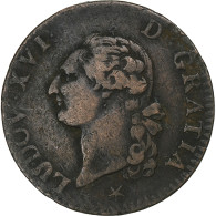 France, Louis XVI, Sol, 1791, Lille, Cuivre, TB+, Gadoury:350 - 1774-1791 Louis XVI