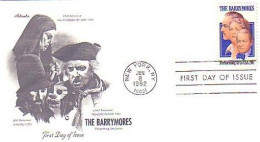 USA The Barrymores Actors FDC ( A60 841) - Theater