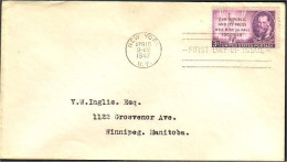 USA Pulitzer 1947 FDC ( A60 413) - 1941-1950