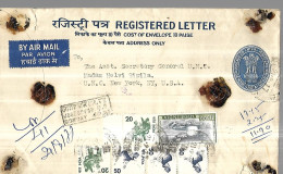 INDE ANGLAISE  ENTIER  RECOMMANDE Du 21 09 1917 De BOMBAY  Pour  NEW - YORK - 1911-35 Koning George V