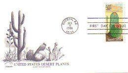 USA Cactus Barrel FDC ( A61 893) - Sukkulenten