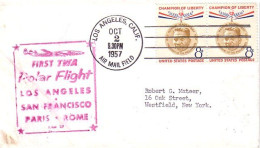 USA FDC First Flight TWA Polar Route San Francisco - Paris - Rome To Rome ( A61 137) - Sobres De Eventos