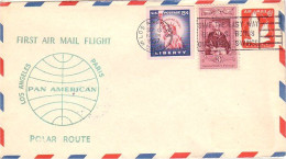 USA FDC First Air Mail Service Pan Am Polar Route San Francisco - Paris ( A61 134) - Omslagen Van Evenementen