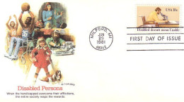 USA FDC Disabled Persons ( A61 93) - Handicaps
