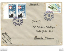 9 - 22 - Enveloppe Avec Superbe Affranchissement Timbres Militaires Cachet Flieger KP 10 Feldpost - Dokumente