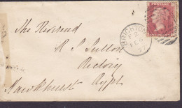 Great Britain Embossed '132' BRIGHTON 1877 'Petite' Cover Brief Via SHORTGATE To HAWKHURST (Arr.) Victoria Plate 171 - Lettres & Documents