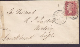 Great Britain Embossed '132' BRIGHTON 1877 'Petite' Cover Brief Via SHORTGATE To HAWKHURST (Arr.) Victoria Plate 171 - Covers & Documents