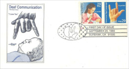 USA Mère Enfant Mother Child Hand Sign Signe Main ASL Deaf Deafness Sourd Surdité FDC Cover ( A62 304) - Handicaps