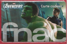 Carte Cadeau FNAC  Avengers  Hulk - Gift And Loyalty Cards