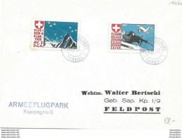 9 - 23 - Enveloppe Avec Timbres Militaires Flieger & Stab  Cachet Feldpost - Armeeflugpark Kompagnie - Dokumente