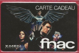 Carte Cadeau FNAC  X MEN - Cartes De Fidélité Et Cadeau