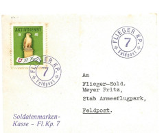 9 - 72 - Petite Lettre Avec Timbre Militaire Et CachetS "Flieger KP 7 - Feldpost" - Cartas & Documentos