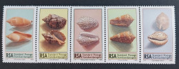 Coquillages Shells // Série Complète Se-tenant Neuve ** MNH ; Afrique Du Sud YT 891/895 (1995) Cote 3.75 € - Neufs