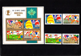 Olympics 1976 - Cycling - AITUTAKI - S/S+Set MNH - Summer 1976: Montreal