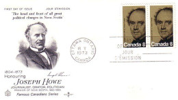 Canada Joseph Howe Pair FDC ( A70 942) - 1971-1980