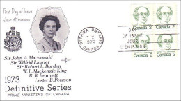 Canada Sir Wilfrid Laurier Blk/4 FDC ( A70 961) - 1971-1980