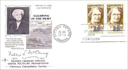 Canada Nellie McClung Ecrivain Writer Pair FDC ( A70 955) - 1971-1980