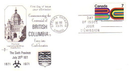 Canada British Columbia Colombie Britannique FDC ( A70 913) - 1971-1980