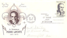 Canada Pierre Laporte FDC ( A70 862) - 1961-1970