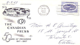 Canada Canadian Press Presse Canadienne Journal Newspaper FDC ( A70 794) - 1961-1970