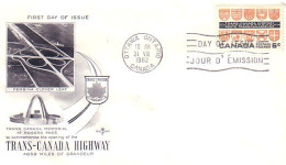 Canada Route Transcanadienne Trans Canada Highway FDC ( A70 587b) - Omslagen