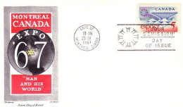 Canada Montreal Expo 67 FDC ( A70 516c) - Emissions Communes