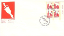 Canada Parlement 14c LR Pl.blk/4 FDC ( A70 337b) - 1971-1980