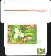 Canada Floral Domestogramme 8c White Trillium Trille Blanc ( A70 217b) - 1953-.... Reinado De Elizabeth II