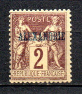 Col41 Colonies Alexandrie N° 2 Neuf X MH Cote  4,00 € - Unused Stamps