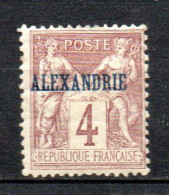Col41 Colonies Alexandrie N° 4 Neuf X MH Cote  6,00 € - Nuovi
